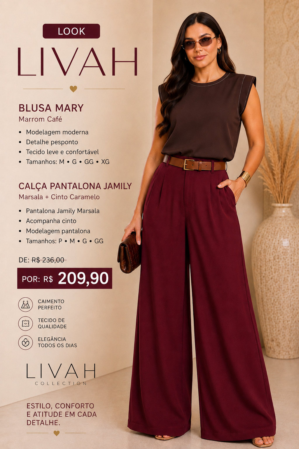 Look Marsala & Marrom em Alfaiataria Marant